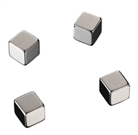 Naga stærk neodymiummagnet til glastavle 1x1x1 cm - 4 pr. pakke